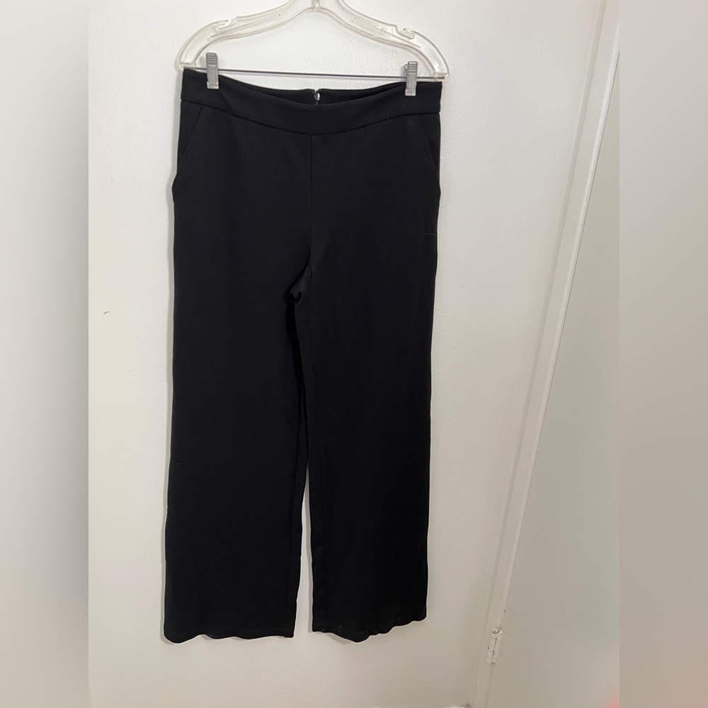 BAILEY44 women’s black high waisted wide leg trousers size large career casual